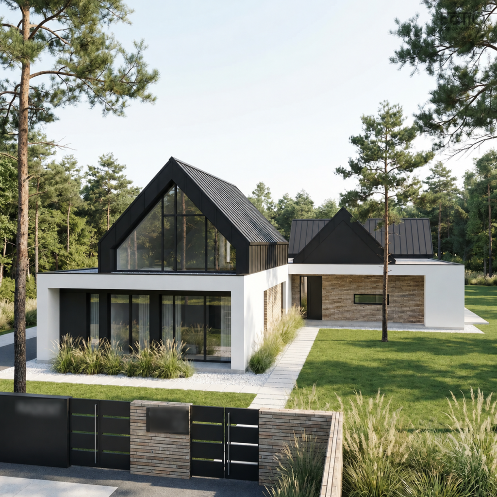 Dom pod lasem – nowoczesny projekt domu | PATIO Konin